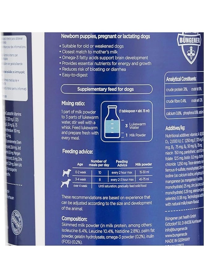 Bungener Puppy Essence Milk Powder, Special Formulated Milk Replacer rich in Omega-3 for Puppies & Adult Dogs 400g From Varmacy - Image 5